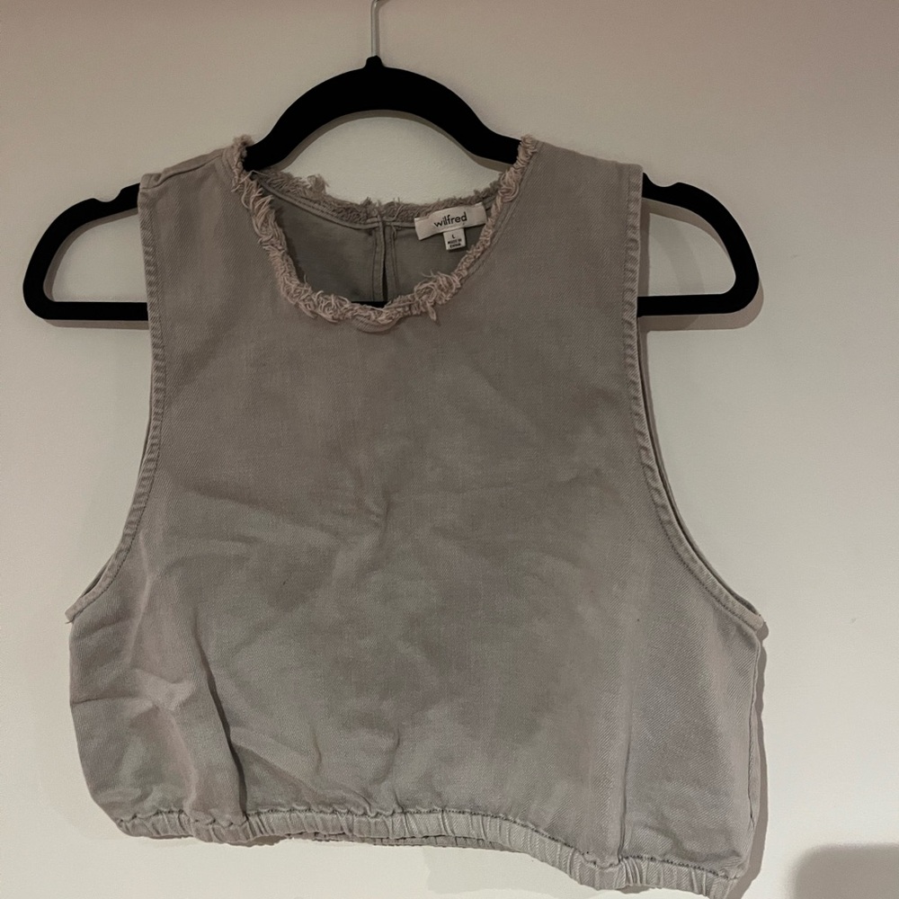 Wilfred Gray Crop Top